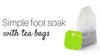 Simple foot soaks with tea bags.