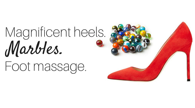 Marbles make for a great foot massage.