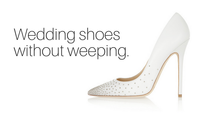 Wear your wedding shoes without wincing.