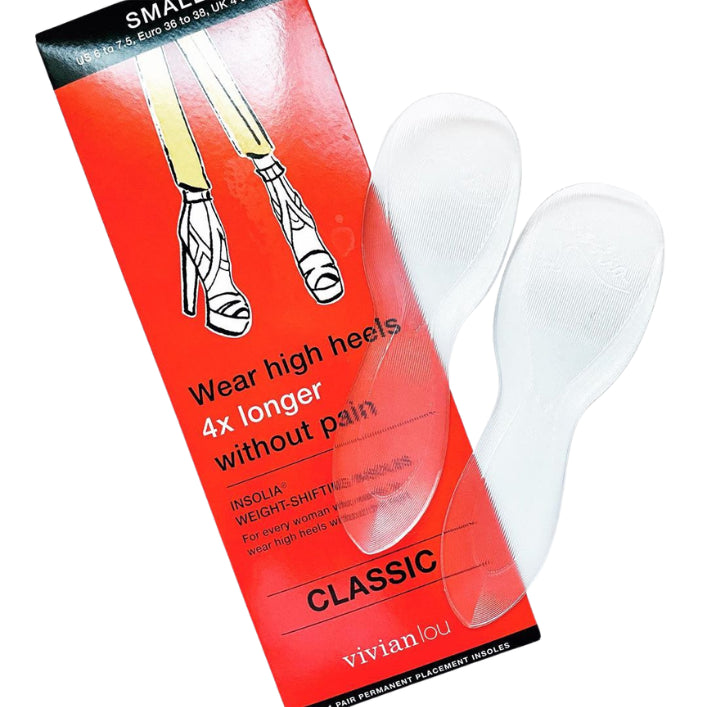 Wear high heels<br><b>4x longer</b><br>without pain.